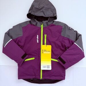 Ski-Doo Teens’ Youth Particle Jacket NWT Deep Purple Gray Unisex 8